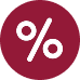 An icon with a percentage symbol