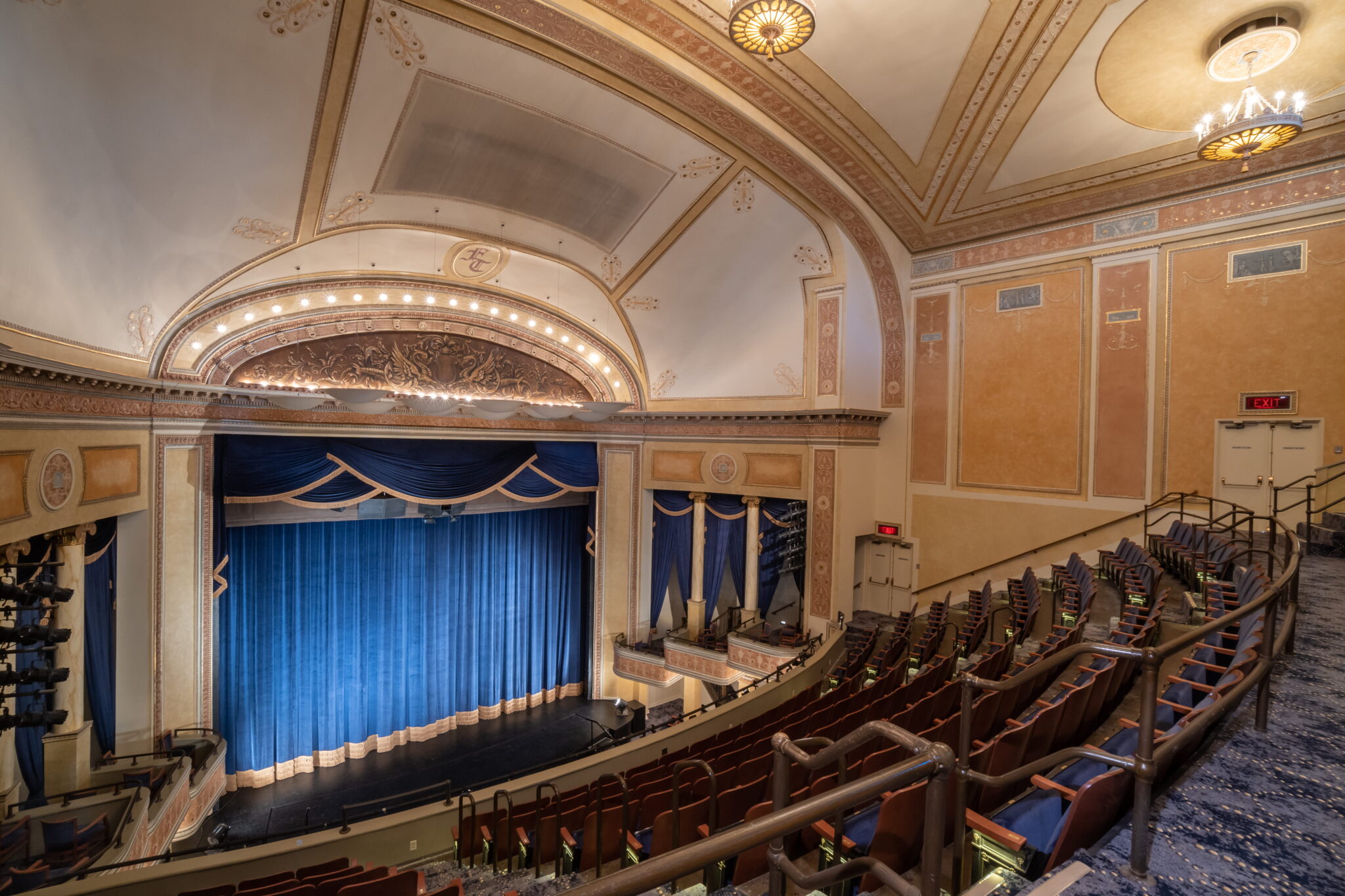 Seats in the theater from the main stairs